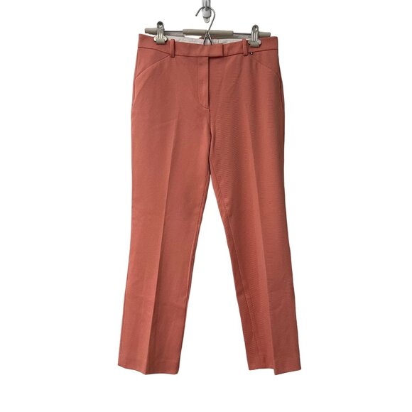 Hugo Boss Coral Tatiani Textured Cropped Twill Trouser Pants Womens Size 6 - Picture 2 of 8